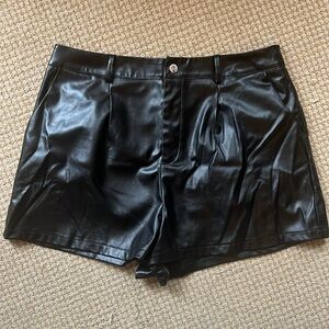 Faux Leather Shorts